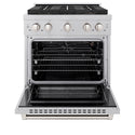 ZLINE 30 in. 4.2 cu. ft. Paramount Gas Range with 4 Burner DuoPro™ Cooktop and Convection Gas Oven in Satin Stainless Steel, Open Box-Great Condition