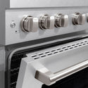 ZLINE 36 in. 5.2 cu. ft. Paramount Gas Range with 6 Burner DuoPro™ Cooktop and Convection Gas Oven in Satin Stainless Steel, Open Box-Good Condition