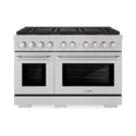 ZLINE 48 in. 6.7 cu. ft. Paramount Gas Range with 8 Burner DuoPro™ Cooktop and Dual Ovens in Satin Stainless Steel, Open Box-Good Condition