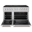 ZLINE 48 in. 6.7 cu. ft. Paramount Gas Range with 8 Burner DuoPro™ Cooktop and Dual Ovens in Satin Stainless Steel, Open Box-Good Condition