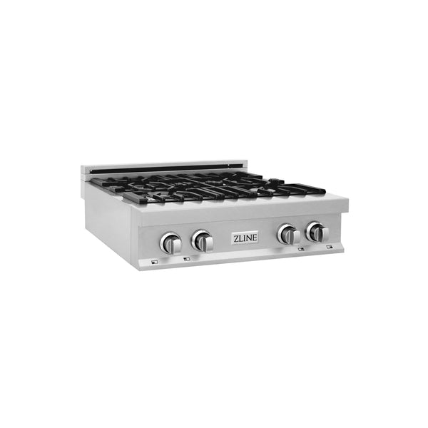 ZLINE 30 in. Legacy Gas Rangetop with 4 Burners and Porcelain Cooktop in Satin Stainless Steel (RTS-30)