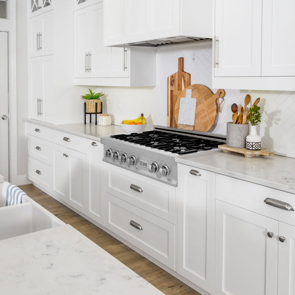 ZLINE 30 in. Legacy Gas Rangetop with 4 Burners and Porcelain Cooktop in Satin Stainless Steel (RTS-30)