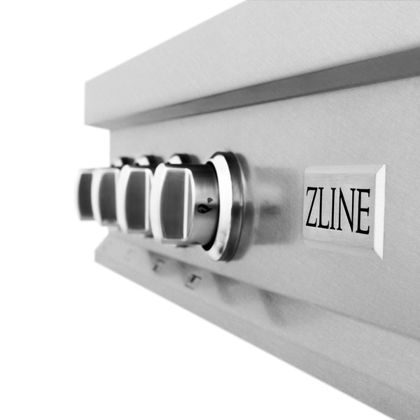 ZLINE 48 in. Legacy Gas Rangetop with 6 Brass Burners and Porcelain Cooktop in Satin Stainless Steel (RTS-BR-48)