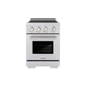 ZLINE 24 in. 3.2 cu. ft. Paramount Induction Range with 3 Element Cooktop and Electric Convection Oven in Satin Stainless Steel (SINRS-24)