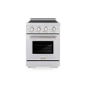 ZLINE 24 in. 3.2 cu. ft. Paramount Induction Range with 3 Element Cooktop and Electric Convection Oven in Satin Stainless Steel, Open Box-Great Condition