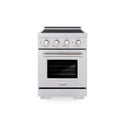 ZLINE 24 in. 3.2 cu. ft. Paramount Induction Range with 3 Element Cooktop and Electric Convection Oven in Satin Stainless Steel, Open Box-Good Condition