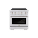 ZLINE 30 in. 4.2 cu. ft. Paramount Induction Range with 4 Element Cooktop and Electric Convection Oven in Satin Stainless Steel, Open Box-Great Condition