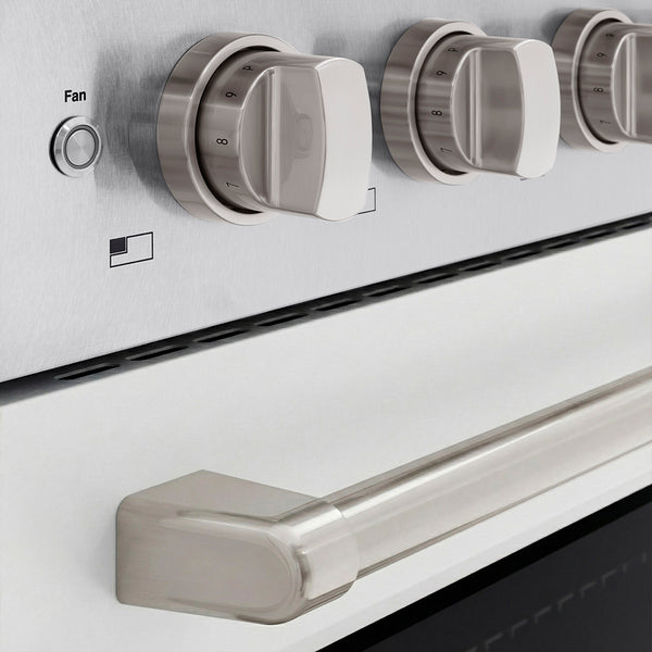 ZLINE 24 in. 3.2 cu. ft. Paramount Induction Range with 3 Element Cooktop and Electric Convection Oven in Satin Stainless Steel with White Matte Door (SINRS-WM-24)