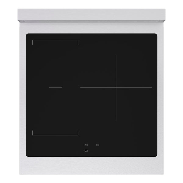 ZLINE 24 in. 3.2 cu. ft. Paramount Induction Range with 3 Element Cooktop and Electric Convection Oven in Satin Stainless Steel with White Matte Door (SINRS-WM-24)