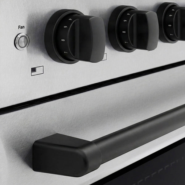 ZLINE Autograph Edition 24 in. 3.2 cu. ft. Paramount Induction Range with 3 Element Cooktop and Electric Convection Oven in Satin Stainless Steel with Matte Black Accents (SINRSZ-24-MB)