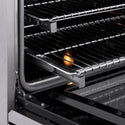 ZLINE Autograph Edition 30 in. 4.2 cu. ft. Paramount Induction Range with 4 Element Cooktop and Electric Convection Oven in Satin Stainless Steel with Matte Black Accents, Open Box-Good Condition