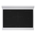 ZLINE Autograph Edition 36 in. 5.2 cu. ft. Paramount Induction Range with 5 Element Cooktop and Electric Convection Oven in Satin Stainless Steel with Black Matte Door and Champagne Bronze Accents, Open Box-Good Condition