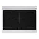 ZLINE Autograph Edition 36 in. 5.2 cu. ft. Paramount Induction Range with 5 Element Cooktop and Electric Convection Oven in Satin Stainless Steel with Black Matte Door and Polished Gold Accents (SINRSZ-BLM36-G)