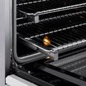 ZLINE Autograph Edition 30 in. 4.2 cu. ft. Paramount Induction Range with 4 Element Cooktop and Electric Convection Oven in Satin Stainless Steel with White Matte Door and Matte Black Accents, Open Box-Good Condition