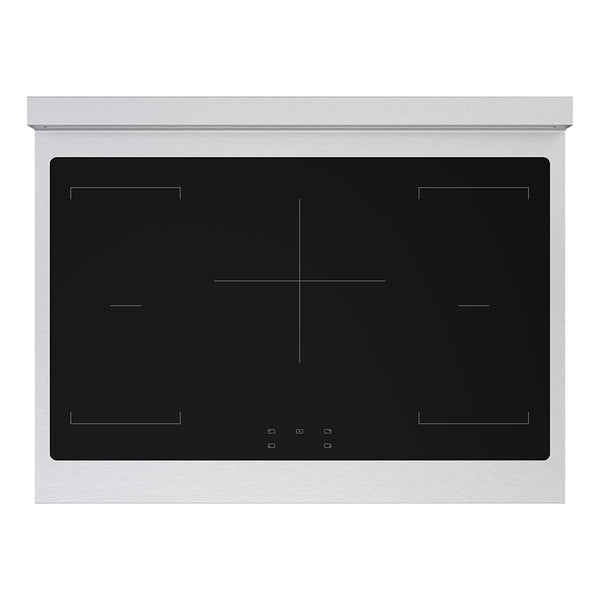 ZLINE Autograph Edition 36 in. 5.2 cu. ft. Paramount Induction Range with 5 Element Cooktop and Electric Convection Oven in Satin Stainless Steel with White Matte Door and Polished Gold Accents (SINRSZ-WM-36-G)