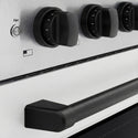 ZLINE Autograph Edition 36 in. 5.2 cu. ft. Paramount Induction Range with 5 Element Cooktop and Electric Convection Oven in Satin Stainless Steel with White Matte Door and Matte Black Accents, Open Box-Great Condition