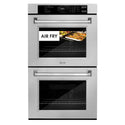 ZLINE 30 in. Professional True Convection Double Wall Oven with Air Fry and Self Clean in Satin Stainless Steel, Open Box-Good Condition