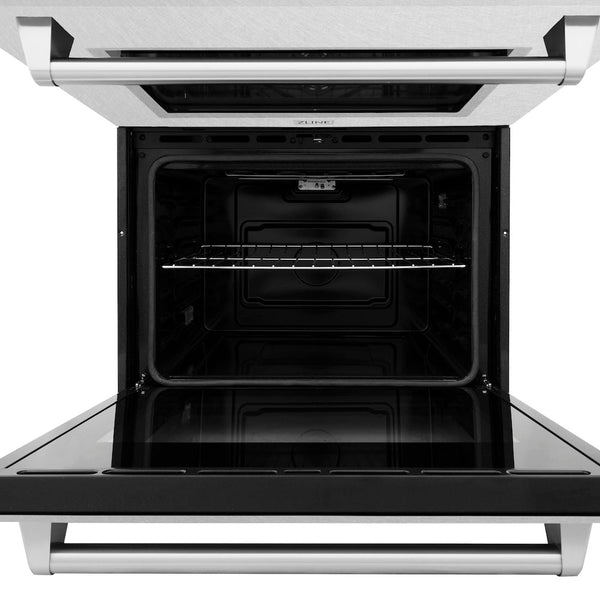 ZLINE 30 in. Professional True Convection Double Wall Oven with Air Fry and Self Clean in Satin Stainless Steel, Open Box-Good Condition