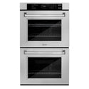 ZLINE 30 in. Professional True Convection Double Wall Oven with Air Fry and Self Clean in Satin Stainless Steel, Open Box-Good Condition