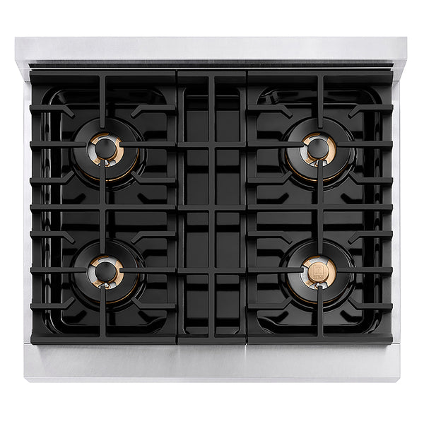 ZLINE 30 in. Paramount Gas Rangetop with 4 Burner DuoPro™ Cooktop in Satin Stainless Steel, Open Box-Great Condition