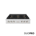 ZLINE 36 in. Paramount Gas Rangetop with 6 Burner DuoPro™ Cooktop in Satin Stainless Steel, Open Box-Great Condition