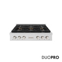 ZLINE 36 in. Paramount Gas Rangetop with 6 Burner DuoPro™ Cooktop in Satin Stainless Steel, Open Box-Good Condition