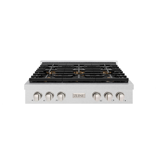 ZLINE 36 in. Paramount Gas Rangetop with 6 Burner DuoPro™ Cooktop in Satin Stainless Steel (PSRTS-36)