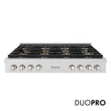 ZLINE 48 in. Paramount Gas Rangetop with 8 Burner DuoPro™ Cooktop in Satin Stainless Steel, Open Box-Good Condition