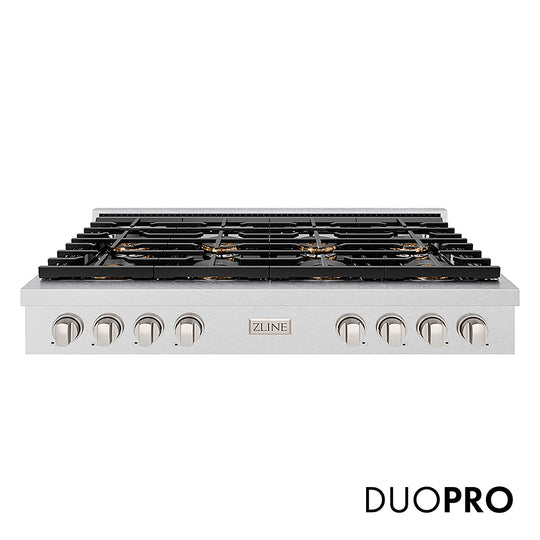 ZLINE 48 in. Paramount Gas Rangetop with 8 Burner DuoPro™ Cooktop in Satin Stainless Steel, Open Box-Great Condition