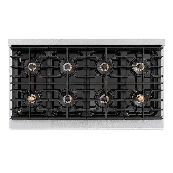 ZLINE 48 in. Paramount Gas Rangetop with 8 Burner DuoPro™ Cooktop in Satin Stainless Steel, Open Box-Great Condition