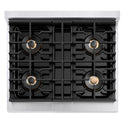 ZLINE Autograph Edition 30 in. Paramount Gas Rangetop with 4 Burner DuoPro™ Cooktop in Satin Stainless Steel and Champagne Bronze Accents, Open Box-Great Condition