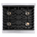 ZLINE Autograph Edition 30 in. Paramount Gas Rangetop with 4 Burner DuoPro™ Cooktop in Satin Stainless Steel and Matte Black Accents, Open Box-Good Condition