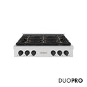 ZLINE Autograph Edition 36 in. Paramount Gas Rangetop with 6 Burner DuoPro™ Cooktop in Satin Stainless Steel and Matte Black Accents, Open Box-Good Condition