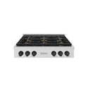 ZLINE Autograph Edition 36 in. Paramount Gas Rangetop with 6 Burner DuoPro™ Cooktop in Satin Stainless Steel and Matte Black Accents, Open Box-Great Condition