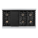 ZLINE Autograph Edition 48 in. Paramount Gas Rangetop with 8 Burner DuoPro™ Cooktop in Satin Stainless Steel and Polished Gold Accents, Open Box-Good Condition