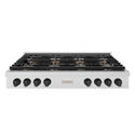 ZLINE Autograph Edition 48 in. Paramount Gas Rangetop with 8 Burner DuoPro™ Cooktop in Satin Stainless Steel and Matte Black Accents, Open Box-Great Condition