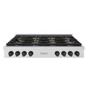 ZLINE Autograph Edition 48 in. Paramount Gas Rangetop with 8 Burner DuoPro™ Cooktop in Satin Stainless Steel and Matte Black Accents, Open Box-Good Condition