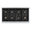 ZLINE Autograph Edition 48 in. Paramount Gas Rangetop with 8 Burner DuoPro™ Cooktop in Satin Stainless Steel and Matte Black Accents, Open Box-Good Condition