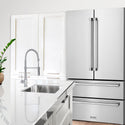 ZLINE 36 in. 22.5 cu. ft. Counter-Depth French Door Refrigerator with Ice Maker in Fingerprint-Resistant Stainless Steel, Open Box-Good Condition