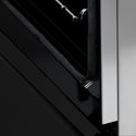 ZLINE 24 in. 2.8 cu. ft. Legacy Dual Fuel Range with 4 Burner Gas Cooktop and Electric Convection Oven in Stainless Steel and Black Matte Door (RA-BLM-24)
