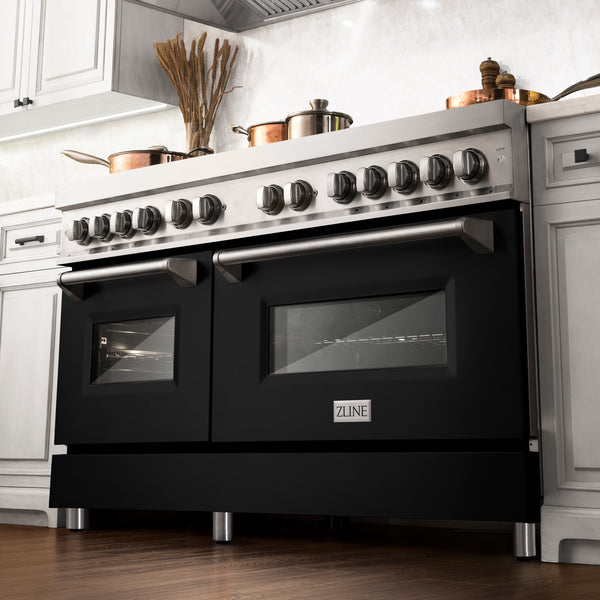 ZLINE 60 in. 7.4 cu. ft. Legacy Dual Fuel Range with 9 Burner Gas Cooktop and 2 Electric Convection Ovens