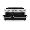 ZLINE 60 in. 7.4 cu. ft. Legacy Dual Fuel Range with 9 Burner Gas Cooktop and 2 Electric Convection Ovens