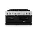 ZLINE 60 in. 7.4 cu. ft. Legacy Dual Fuel Range with 9 Burner Gas Cooktop and 2 Electric Convection Ovens