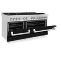 ZLINE 60 in. 7.4 cu. ft. Legacy Dual Fuel Range with 9 Burner Gas Cooktop and 2 Electric Convection Ovens