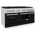 ZLINE 60 in. 7.4 cu. ft. Legacy Dual Fuel Range with 9 Burner Gas Cooktop and 2 Electric Convection Ovens