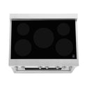 ZLINE 36 in. 4.6 cu. ft. Legacy Induction Range with 5 Element Cooktop and Electric Oven in Satin Stainless Steel and Black Matte Door, Open Box-Great Condition