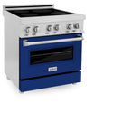 ZLINE 30 in. 4.0 cu. ft. Legacy Induction Range with 4 Element Cooktop and Electric Oven in Stainless Steel and Blue Gloss Door, Open Box-Great Condition