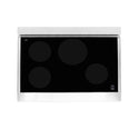 ZLINE 36 in. 4.6 cu. ft. Legacy Induction Range with 5 Element Cooktop and Electric Oven in Stainless Steel and Blue Gloss Door, Open Box-Great Condition