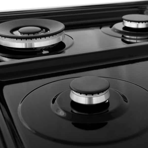 ZLINE 30 in. 4.0 cu. ft. Legacy Dual Fuel Range with 4 Burner Gas Cooktop and Electric Convection Oven in Stainless Steel and Blue Matte Door (RA-BM-30)
