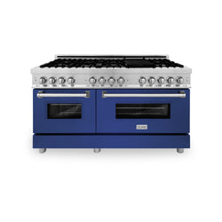 ZLINE 60 in. 7.4 cu. ft. Legacy Dual Fuel Range with 9 Burner Gas Cooktop and 2 Electric Convection Ovens